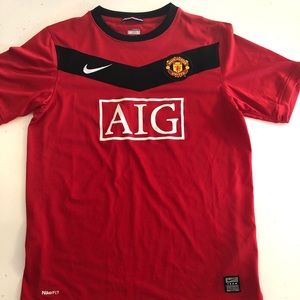 Nike Manchester United soccer jersey youth EUC